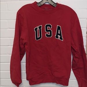 Brandy Melville USA red sweatshirt